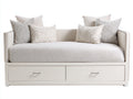 Sofás cama de madera y tela 210 x 100 x 90 cm - Crema - Diseño moderno con 2 cajones de almacenamiento