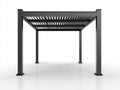 Pérgola de jardín de metal 300x300x250 cm - Gris antracita - Cubierta de lamas ajustables